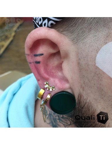 Accessoire QualiTi en titane et zircons premiums, pour 1 ou 1.2 mm