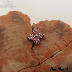 'Dreamland' Forte en titane ornée de Zircons cubiques, Threadless - Neometal