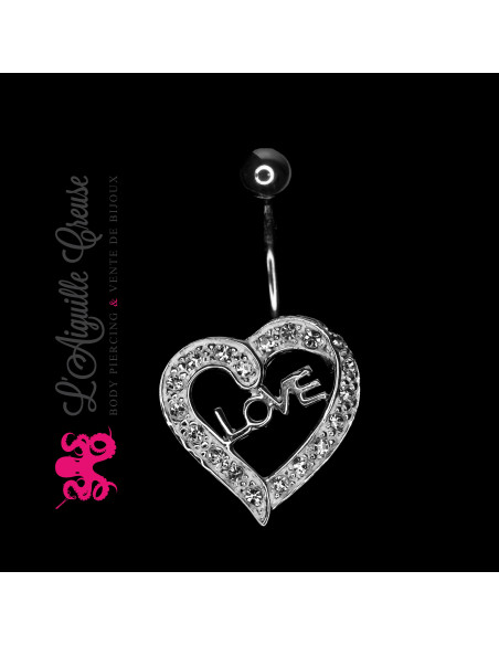 Coeur Love en argent.