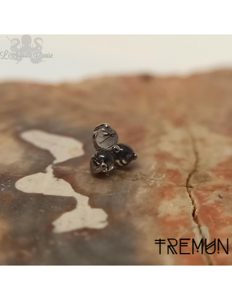 Trinity Tremun en titane & pierres fines , pour 1 ou 1.2 mm