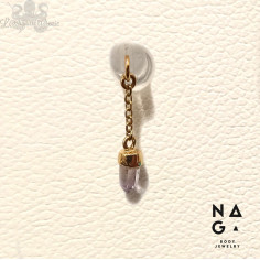 Charme Naga Jewelery en or jaune 18 carats et améthyste