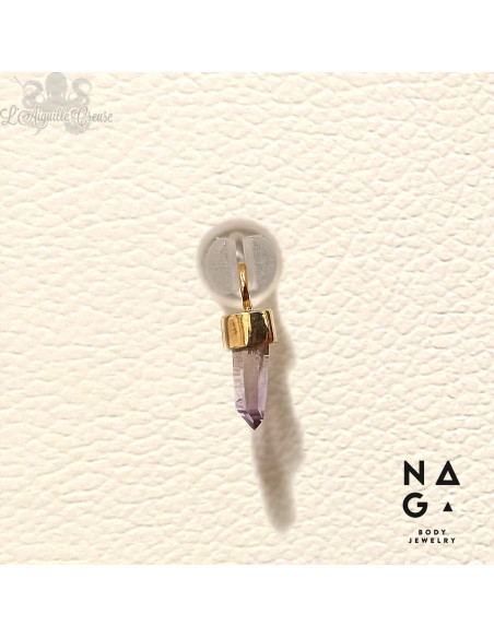 Charme Naga Jewelery en or jaune 18 carats et améthyste