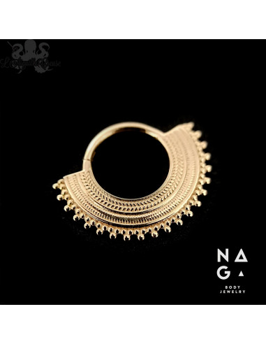 Anneau en or jaune 14k Naga Jewelery