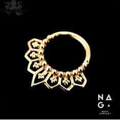 Anneau en or jaune 14k Naga Jewelery