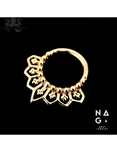 Anneau en or jaune 14k Naga Jewelery