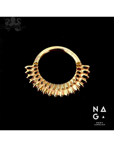 Anneau en or jaune 14k Naga Jewelery