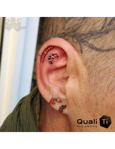 Accessoire QualiTi en titane et zircons premiums, pour 1 ou 1.2 mm