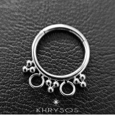 Anneau segmenté en titane Khrysos, ouverture facile