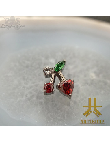 Cerises Antikorp en titane et zircons premiums, pour 1 ou 1.2 mm