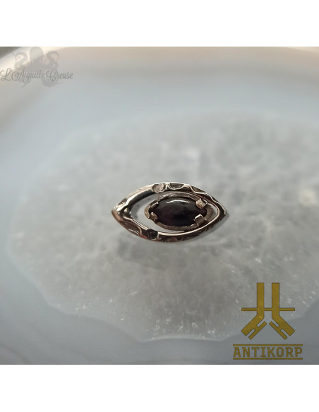 Klyth Antikorp en titane et agate noire, pour 1 ou 1.2 mm