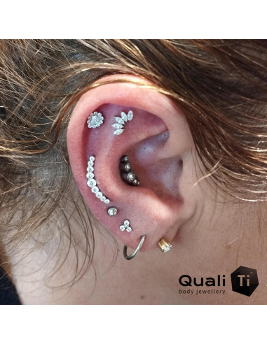 Accessoire QualiTi en titane et zircons premiums, pour 1 ou 1.2 mm