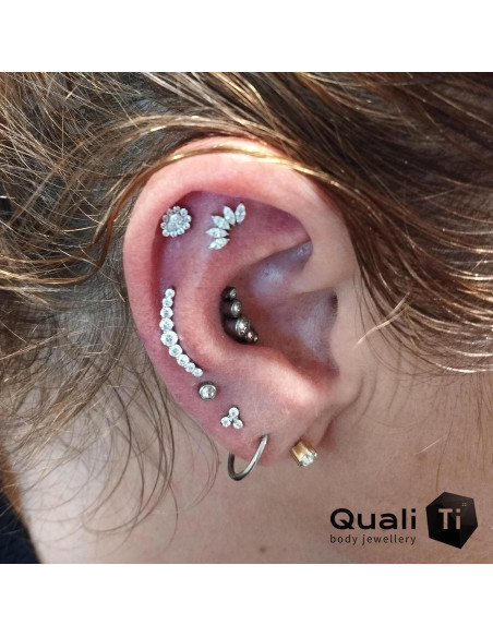 Accessoire QualiTi en titane et zircons premiums, pour 1 ou 1.2 mm