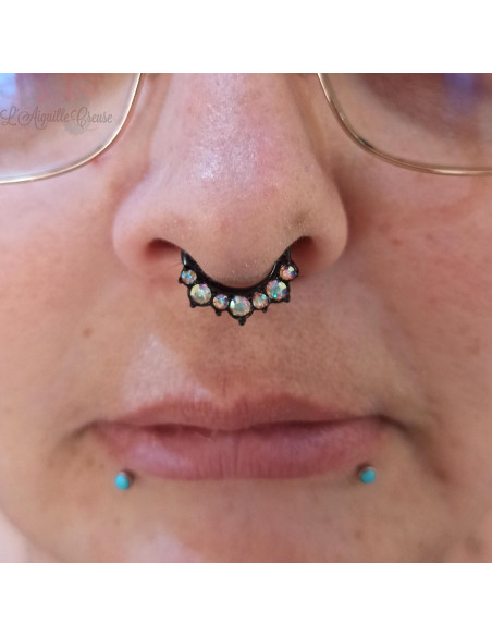 Clickers en acier chirurgical pvd noir