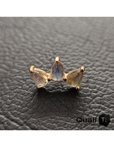 Accessoire 'Speleothem' Threadless QualiTi en or jaune 14 carats