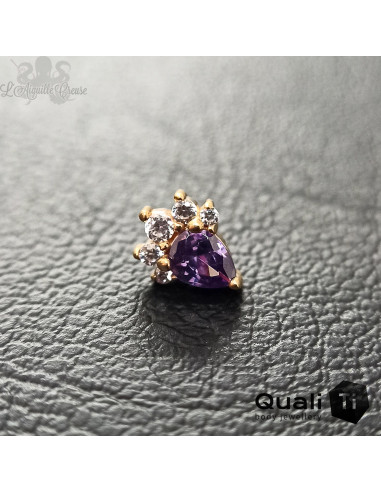 Accessoire 'Pinnacle' Threadless QualiTi en or jaune 14 carats