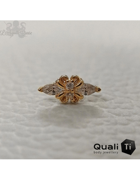 Accessoire 'Lucent' Threadless QualiTi en or jaune 14 carats