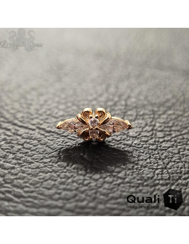 Accessoire 'Lucent' Threadless QualiTi en or jaune 14 carats