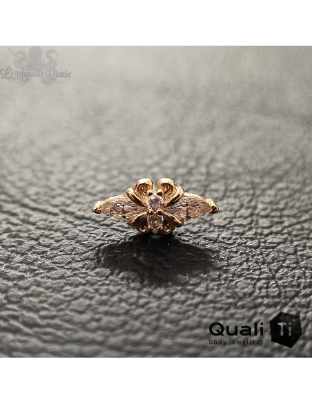 Accessoire 'Lucent' Threadless QualiTi en or jaune 14 carats