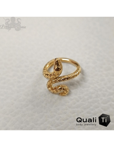 Anneau 'Viper' en or jaune 14k QualiTi