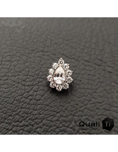 Accessoire QualiTi en titane et zircons premiums, pour 1 ou 1.2 mm