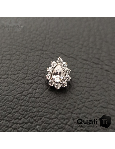 Accessoire QualiTi en titane et zircons premiums, pour 1 ou 1.2 mm