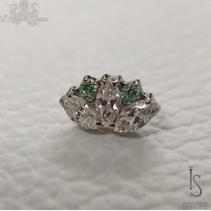 Marquise Eden en titane & cristaux Swarovski IS - threadless 2