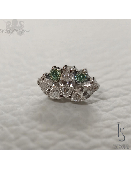 Marquise Eden en titane & cristaux Swarovski IS - threadless