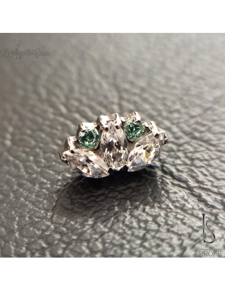 Marquise Eden en titane & cristaux Swarovski IS - threadless