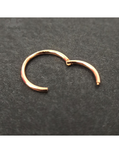 Anneau de narine en Or rose 18 carats - ouverture articulée