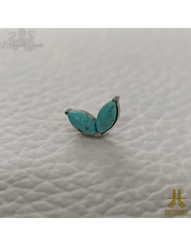 Duo Antikorp en titane et turquoise, pour 1 ou 1.2 mm