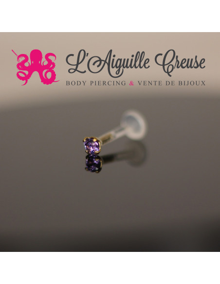 Zircon griffé plaqué or