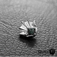 Accessoire 'Crowned' QualiTi en titane et Quartz Lodolite, pour 1 ou 1.2 mm 2