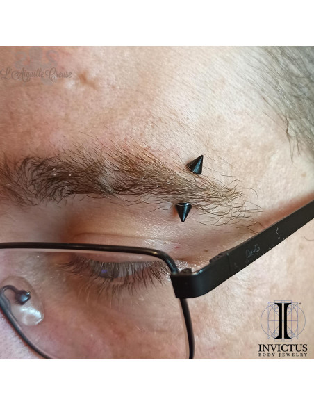 Spike Invictus en titane pvd noir - pour 1.2 mm