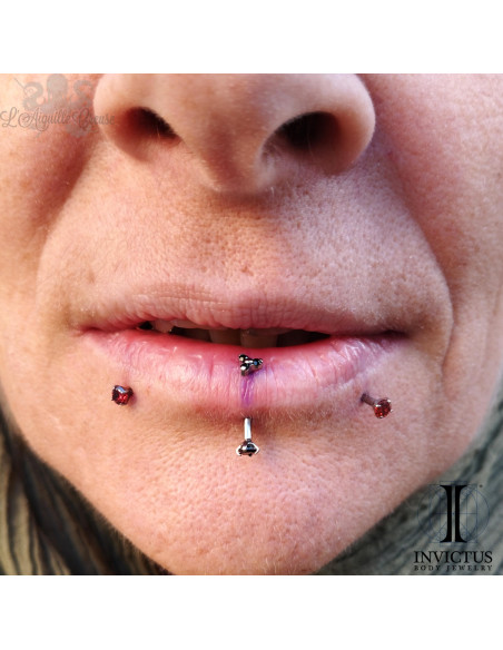 Accessoire Invictus en titane & trio de zircons - pour 1 ou 1.2 mm