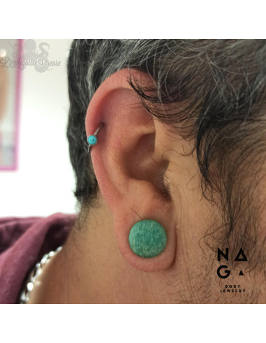 Paire de plugs en Amazonite - NAGABodyJewelry