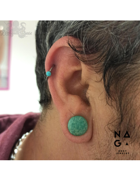 Paire de plugs en Amazonite - NAGABodyJewelry