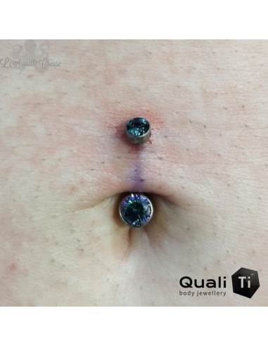 Bijou de nombril Vitrail QualiTi en Titane implantable