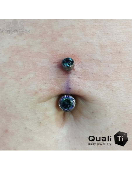 Bijou de nombril Vitrail QualiTi en Titane implantable