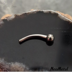 Micro banane threadless Neometal ornée d'une bille fixe, en titane