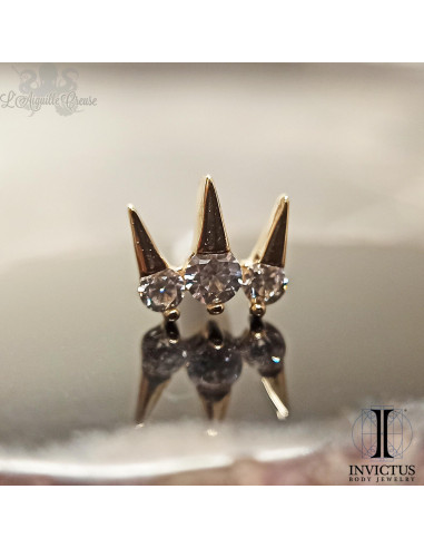 Accessoire en or 14 carats et zircons Threadless - Invictus