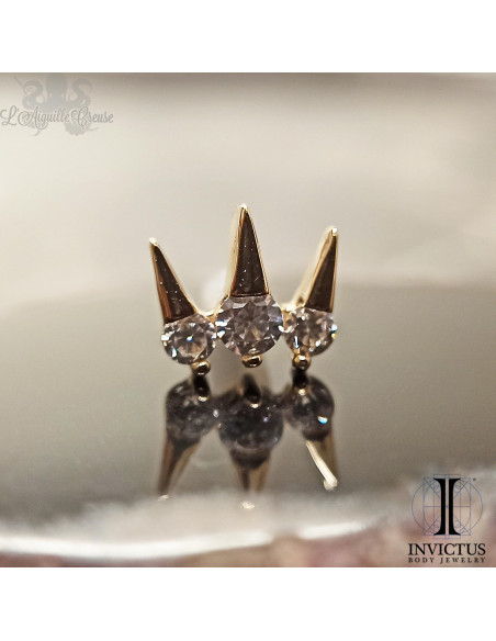 Accessoire en or 14 carats et zircons Threadless - Invictus