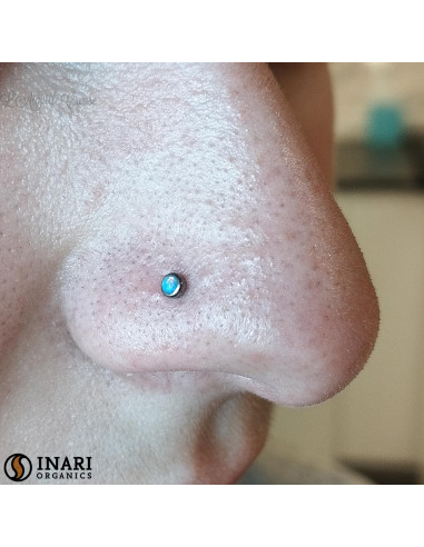 Accessoire en titane orné d'une opale synthétique Threadless - Inari