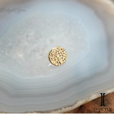 Disque texturé en Or 14 carats Invictus, pour bijou en 1.6 mm