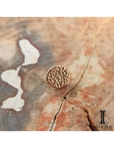 Disque texturé en Or 14 carats Invictus, pour bijou en 1.6 mm
