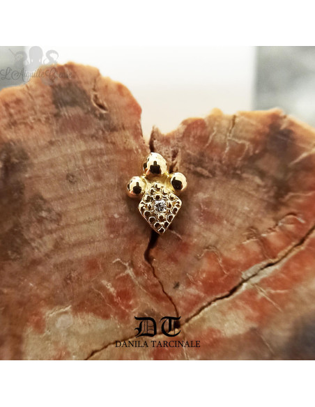 Accessoire 'Viktor' Danila Tarcinale en or jaune 18 carats et diamant - pour 1.2 mm