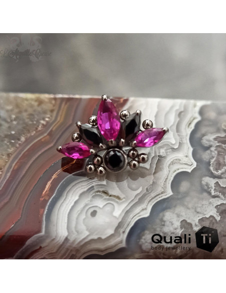 Accessoire QualiTi en titane et zircons premiums, pour 1 ou 1.2 mm