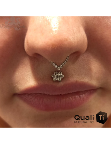 Goutte segmentée en titane QualiTi, ouverture facile