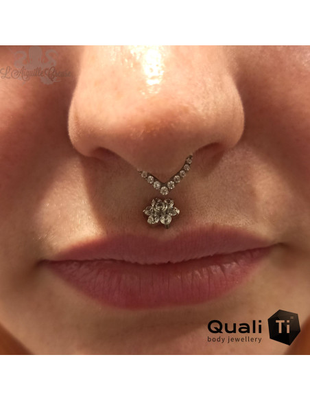 Goutte segmentée en titane QualiTi, ouverture facile