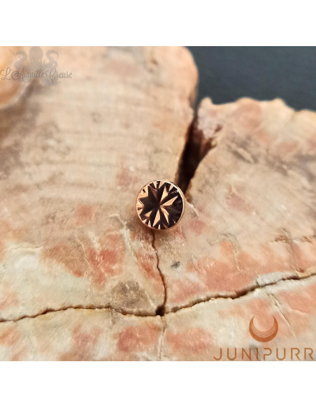 Accessoire disque gravé Threadless Junipurr en or rose 14 carats