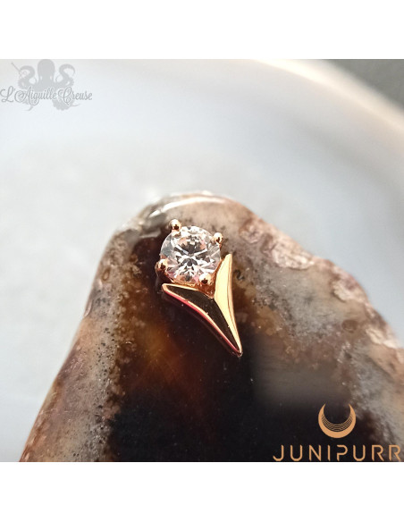 Accessoire 'Tulip' et or rose 14 carats Threadless Junipurr